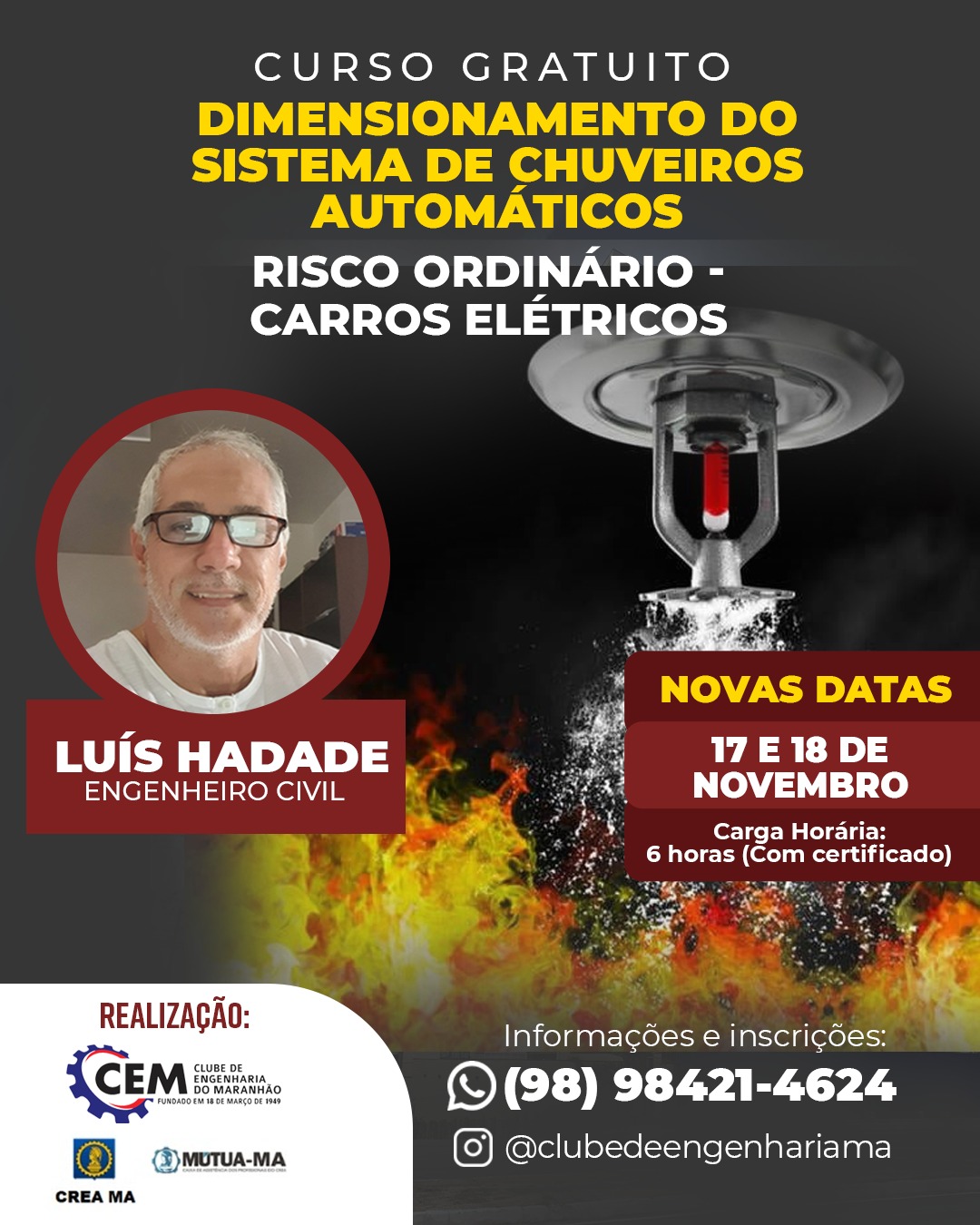 CURSO DE DIMENSIONAMENTO DO SISTEMA DE CHUVEIROS AUTOMÁTICOS