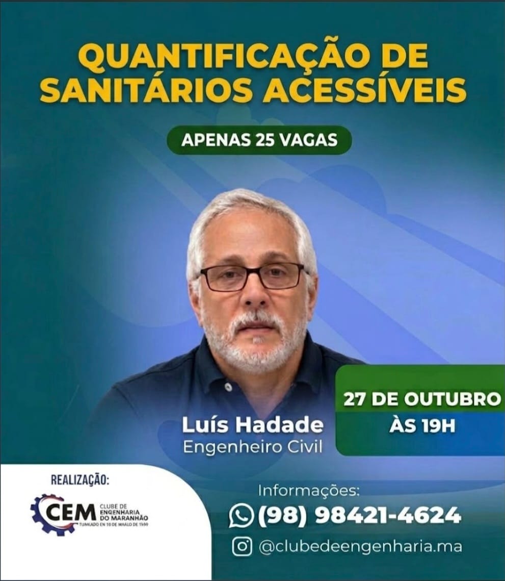 CURSO DE QUANTIFICAÇÃO DE SANITÁRIOS ACESSÍVEIS