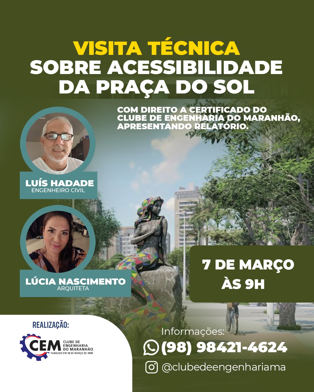 VISITA TÉCNICA SOBRE ACESSIILIDADE DA PRAÇA DO SOL