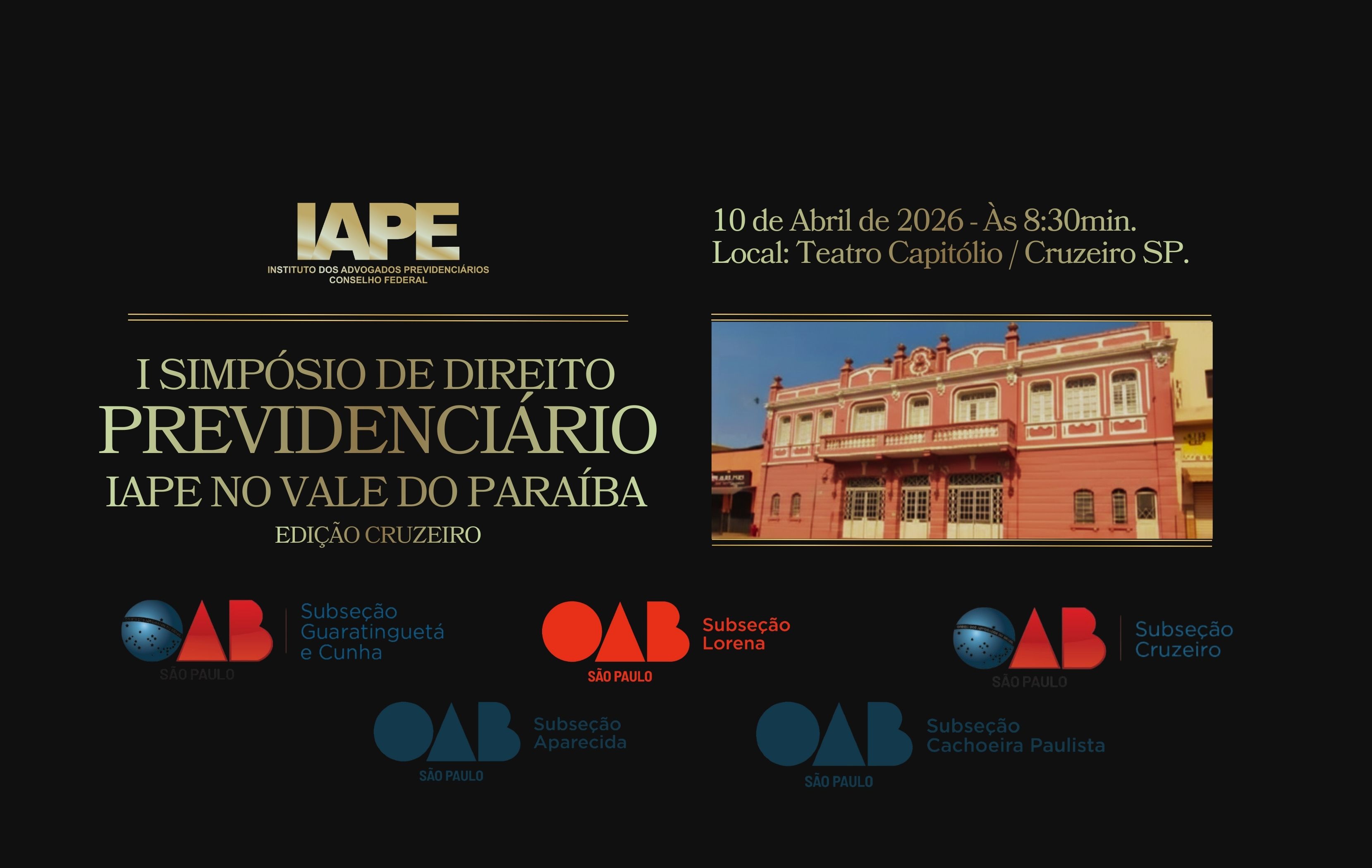 I Simpósio de Direito Previdenciário no Vale do Paraíba - Edição Cruzeiro